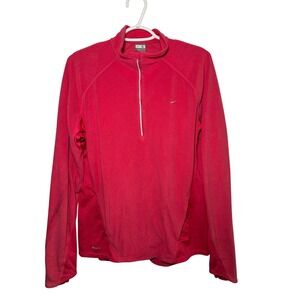 Nike Dri Fit Fleece 1/4 Zip Pullover Athletic Sweater Women XL Athleisure Sporty
